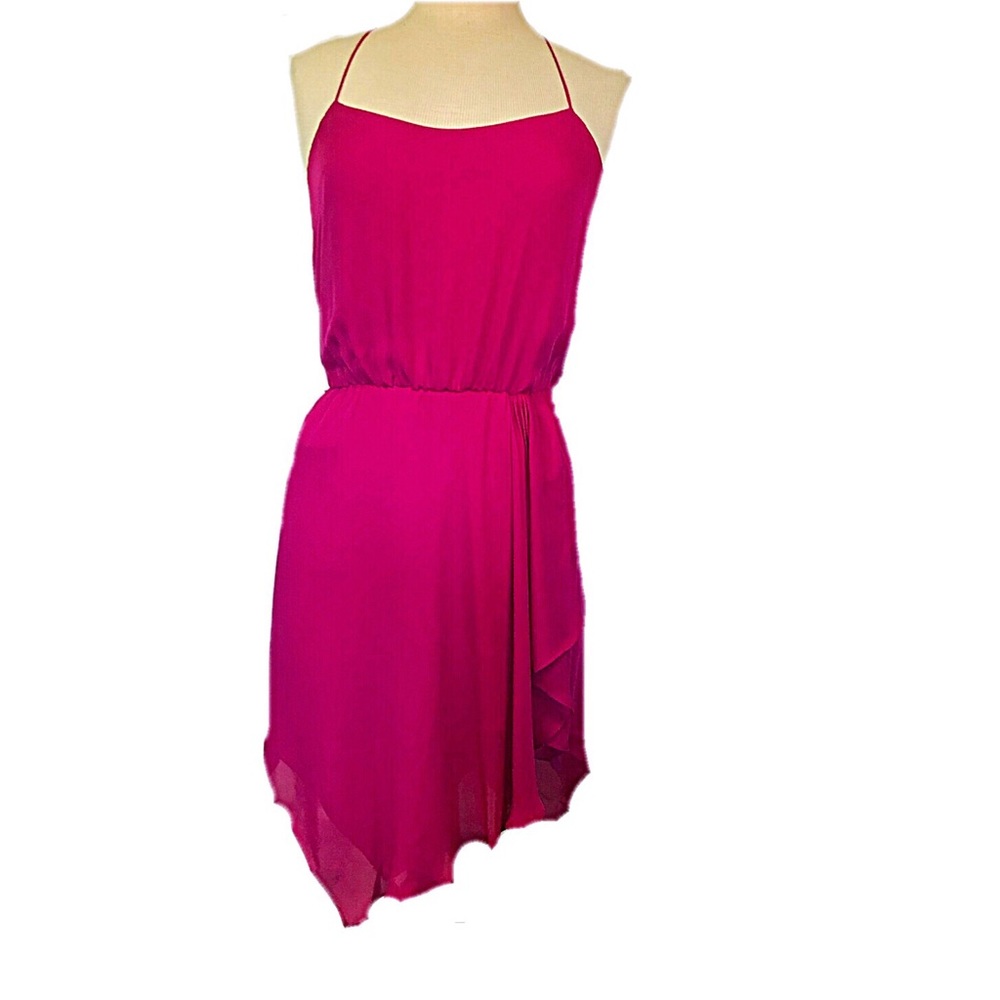 Fuchsia silk dress